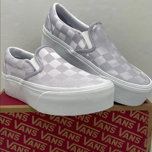 Vans Platform Sneakers Classic Slip-On Stackform
Satin Checkerboard Lilac Lavand - Picture 4 of 16